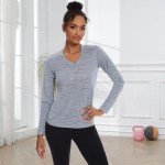 Women’s V-Neck Long Sleeve Workout Shirt