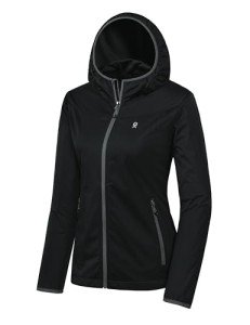 Women's Lightweight Hooded Softshell Jacket - Black XL