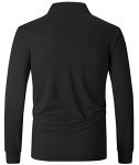 Men's Moisture-Wicking Long Sleeve Golf Polo Shirt