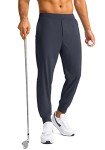 Men's Stretch Joggers with Zipper Pockets - Dark Gray