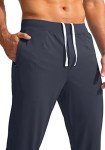 Men's Stretch Joggers with Zipper Pockets - Dark Gray
