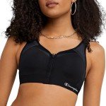 Champion Women's Zip Sports Bra - Black 38DD