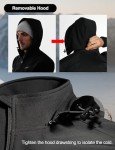 Men's Windproof Fleece Jacket with Hood - Black