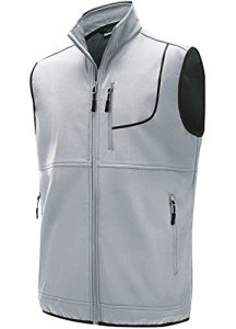 Men's Light Grey Fleece Golf Vest for Activewear