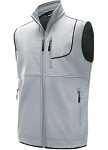 Men's Light Grey Fleece Golf Vest for Activewear