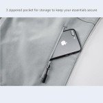 Men's Light Grey Fleece Golf Vest for Activewear