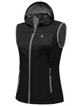 Women's Lightweight Hooded Softshell Vest - Black