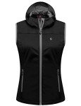 Women's Lightweight Hooded Softshell Vest - Black