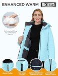 Light Blue Women's Waterproof Ski Jacket