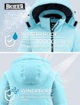 Light Blue Women's Waterproof Ski Jacket