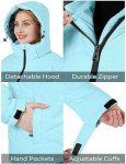 Light Blue Women's Waterproof Ski Jacket
