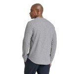 Men's Waffle-Knit Henley Athletic Top - Gray