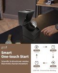 Single Watch Winder Box in Carbon Fiber Leather