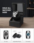 Single Watch Winder Box in Carbon Fiber Leather