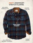 Men's Cobalt Carbon Plaid Flannel Shirt, Large