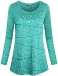 Kimmery Women's Long Sleeve Workout Shirt - Light Green