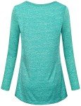 Kimmery Women's Long Sleeve Workout Shirt - Light Green