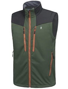 Men's Lightweight Fleece Lined Windproof Vest – Green