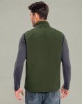 Men's Lightweight Windproof Softshell Golf Vest - Military Green