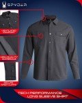 Men's Tech Performance Long Sleeve Button Down Shirt