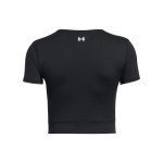 Under Armour Women's Black Cropped Short Sleeve Top