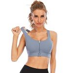 High Impact Strappy Back Sports Bra - Blue