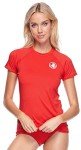 Women's UPF 50+ Short Sleeve Rashguard - Red