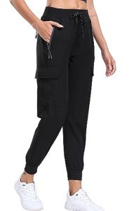 Oalka Women's Lightweight Cargo Hiking Joggers