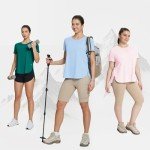 BALEAF Women's UV Protection Short Sleeve Workout Top