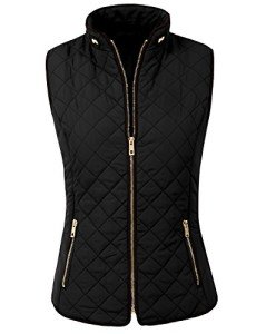 Women’s Lightweight Quilted Zip Vest - Black
