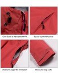 Women's Lightweight Waterproof Rain Jacket - Watermelon Red