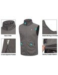 Men's Lightweight Stretch Softshell Running Vest - Gray