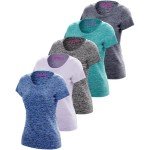 5-Pack Women’s Dry-Fit Crewneck Active T-Shirts