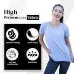 5-Pack Women’s Dry-Fit Crewneck Active T-Shirts