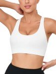 Crisscross Back White High Support Sports Bra