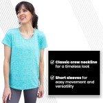 5-Pack Women’s Dry-Fit Crewneck Active T-Shirts