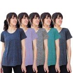 5-Pack Women’s Dry-Fit Crewneck Active T-Shirts