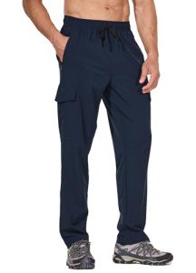 Men's Quick-Dry Hiking Cargo Pants - Navy Blue