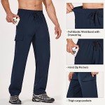 Men's Quick-Dry Hiking Cargo Pants - Navy Blue