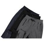 Mens 3-Pack Fleece Workout Jogger Sweatpants