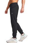 Men's Stretch Joggers with Zipper Pockets - Black