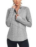 Women's 1/4 Zip Polo Yoga Top - Grey XL