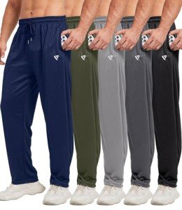 Men's 5-Pack Open Bottom Joggers with Pockets