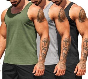 Men's Muscle Workout Tank Tops - 3 Pack