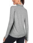 Women's 1/4 Zip Polo Yoga Top - Grey XL