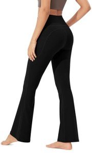 Women’s High Waist Flared Yoga Pants with Pocket