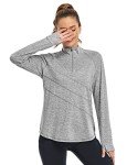 Women's 1/4 Zip Polo Yoga Top - Grey XL
