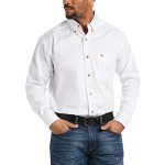 Men's Long Sleeve Solid Button-Down Shirt