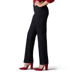 Lee Women's Black Relaxed Fit Straight Leg Pants