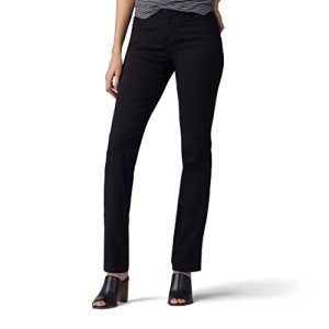 Women's Flex Motion Straight Leg Active Jeans - Black